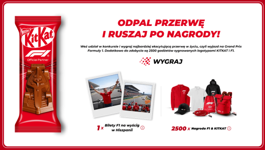 Konkurs "KitKat Żabka – wygraj wyjazd na GP Formuły 1 w Hiszpanii"