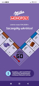 Loteria "Milka z Monopoly"