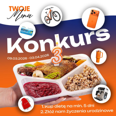 Konkurs "Urodzinowy Twoje Menu – wygraj rower elektryczny, iPhone 17 Pro i wiele innych"
