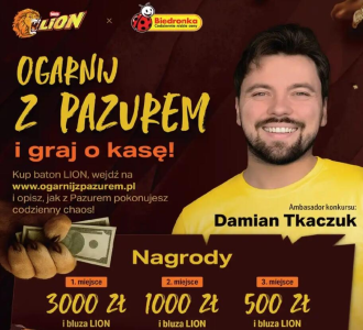 Konkurs Lion "Ogarnij z pazurem i graj o kasę" Biedronka
