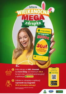 Loteria "MEGA ZDRAPKA" Eurosklep, Groszek, ABC