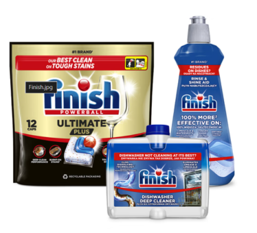 Konkurs "Kapsułki Finish Ultimate PLUS, płyn nabłyszczający Finish, płyn do czyszczenia zmywarki Finish - opinie"