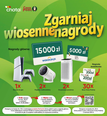 Loteria "Zgarniaj wiosenne nagrody" Chata Polska