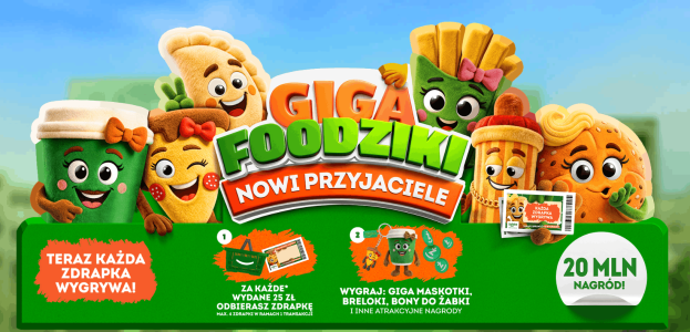 Loteria zdrapkowa "GIGA FOODZIKI. Nowi przyjaciele" Żabka
