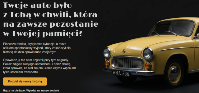 Konkurs "Rankostory - opowiedz historię swojego auta"