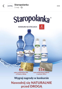 Konkurs "Nawodnij się naturalnie przed drogą" etapy