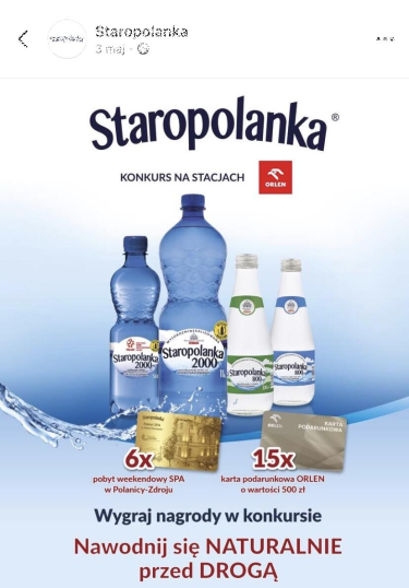 Konkurs "Nawodnij się naturalnie przed drogą" etapy