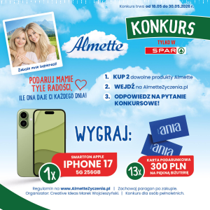Konkurs "Almette Życzenia" Spar