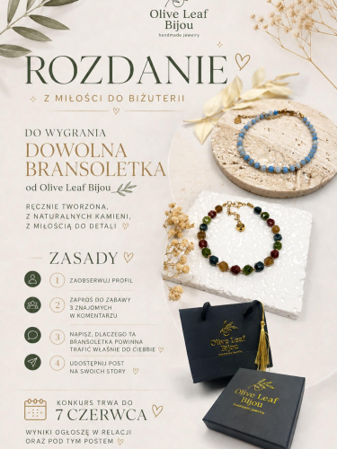 Wygraj ręcznie tworzoną bransoletkę od Olive Leaf Bijou