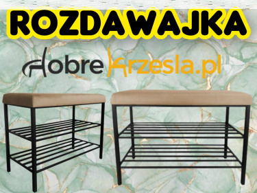 Konkurs "Ławka z tapicerowanym siedziskiem na buty z metalowym stelażem i półkami"