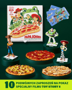 Warszawa: Wygraj zaproszenia na pokaz specjalny Toy Story 5 z poczęstunkiem od Papa Johns