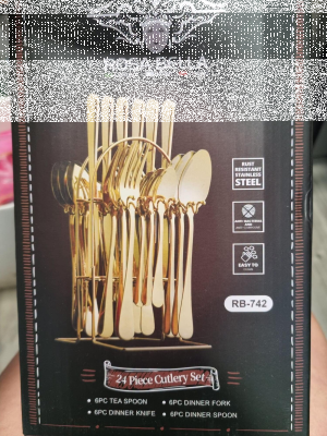 Wygrah zestaw złotych sztućców Rosa Bella RB-742 (24 elementy)