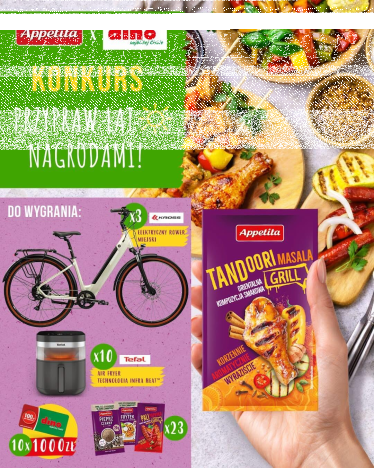Konkurs "Appetita Przypraw Lato Nagrodami" Dino, do godz. 19:00