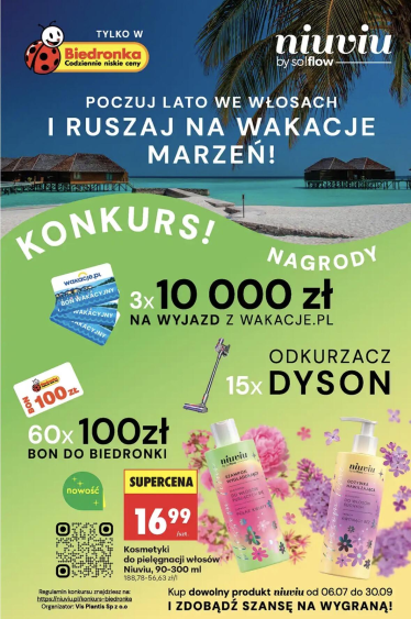Konkurs "Blossom Time w Biedronce: Wygraj 10 000 zł na wakacje"