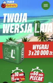 Konkurs "Twoja Wersja Lata" Biedronka, 18+