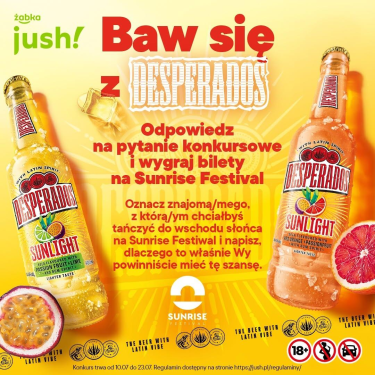 Konkurs "Gotowi na Sunrise z marką DESPERADOS"