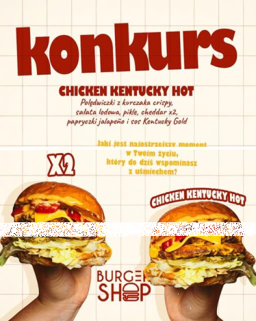 Wygraj Burger w Burger Shop Ruda Śląska! do godz. 14:59