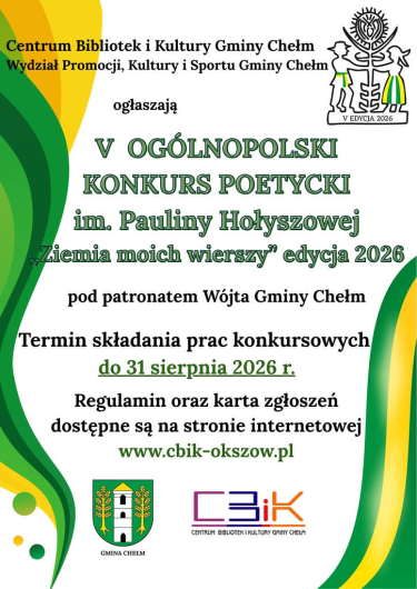 Konkurs Poetycki im. Pauliny Hołyszowej 2026