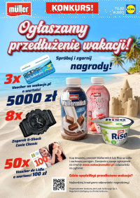 Konkurs "Müller – Ogłaszamy przedłużenie wakacji" Lidl