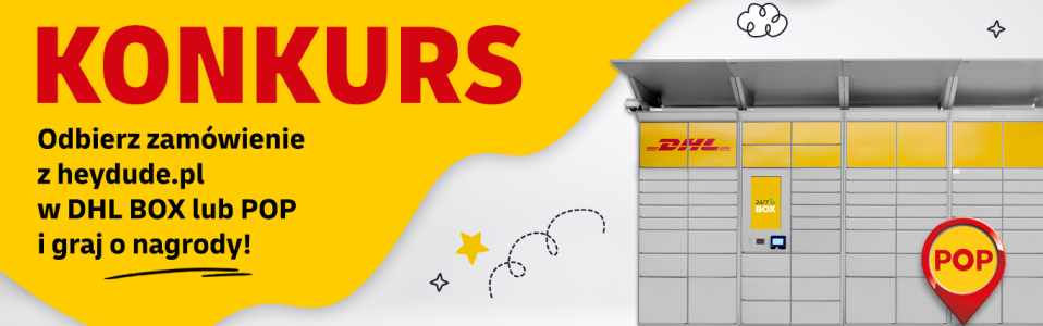 Konkurs "Wygodne odbiory z Heydude w DHL BOX i POP"