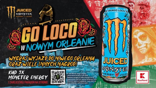 Loteria "Nowy Orlean z Monster" Kaufland, 18+