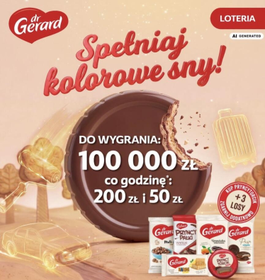 Loteria "Dr Gerard - spełnij kolorowe sny! Wygraj 100 000 zł"