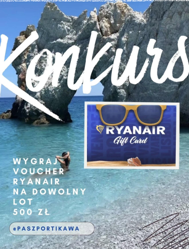 Wygraj voucher Ryanair na dowolny lot 500zł