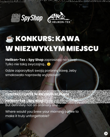 Konkurs "Helikon-Tex x Spy Shop na kawowym szlaku – gdzie kawa smakuje najlepiej?"