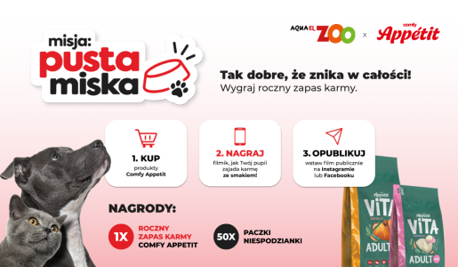 Konkurs "Misja Pusta Miska - Roczny zapas karmy dla pupila"