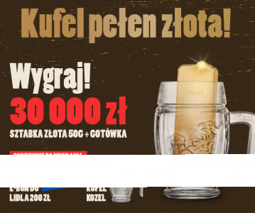 Konkurs "Kozel - Kufel Pełen Złota" Lidl, 18+