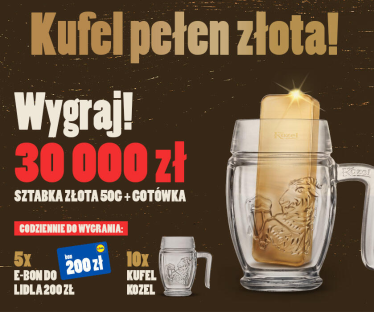 Konkurs "Kozel - Kufel Pełen Złota" Lidl, 18+