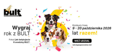 Urodzinowy konkurs BULT – wygraj roczny zapas karmy dla pupila!