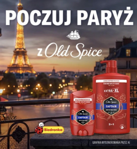 Konkurs "Poczuj francuski klimat z Old Spice i wygraj podróż do Paryża" Biedronka
