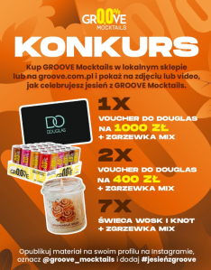 Konkurs "Pokaż, jak celebrujesz jesień z GROOVE Mocktails i wygraj karty do Douglas"